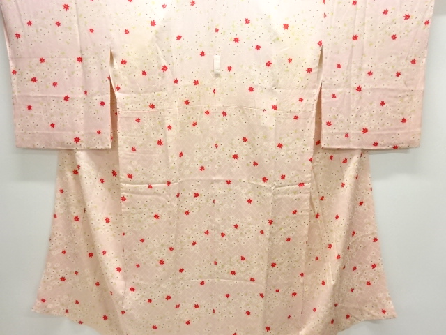 JAPANESE KIMONO / ANTIQUE JUBAN / SILK / KIKU & MAPLE